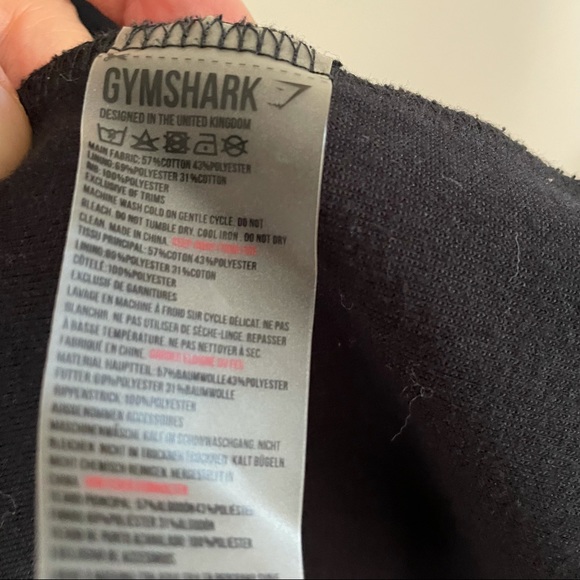 Gymshark Jackets & Coats Gymshark Black Zip Up Exercise Hooded